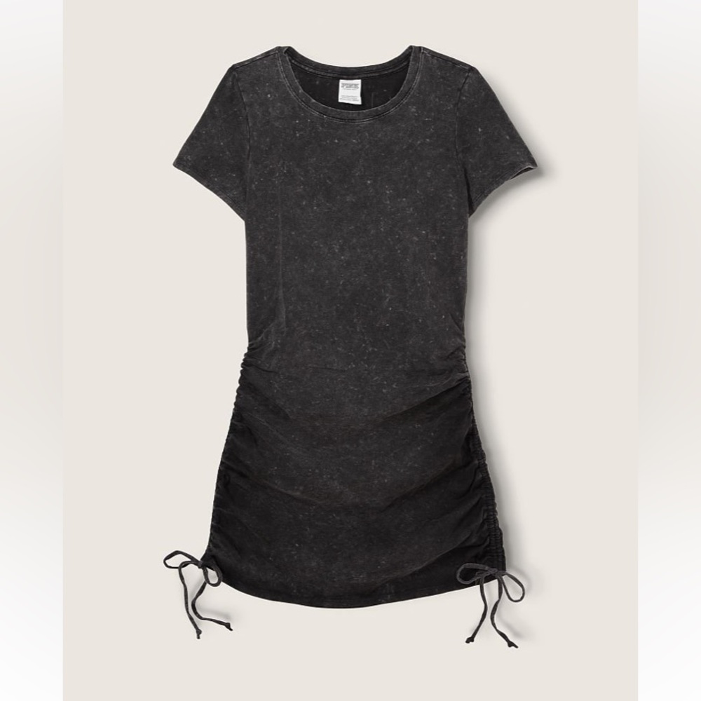 PINK Drawstring Tshirt Dress